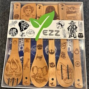 Star Wars Wooden Serving Utensils Set - New